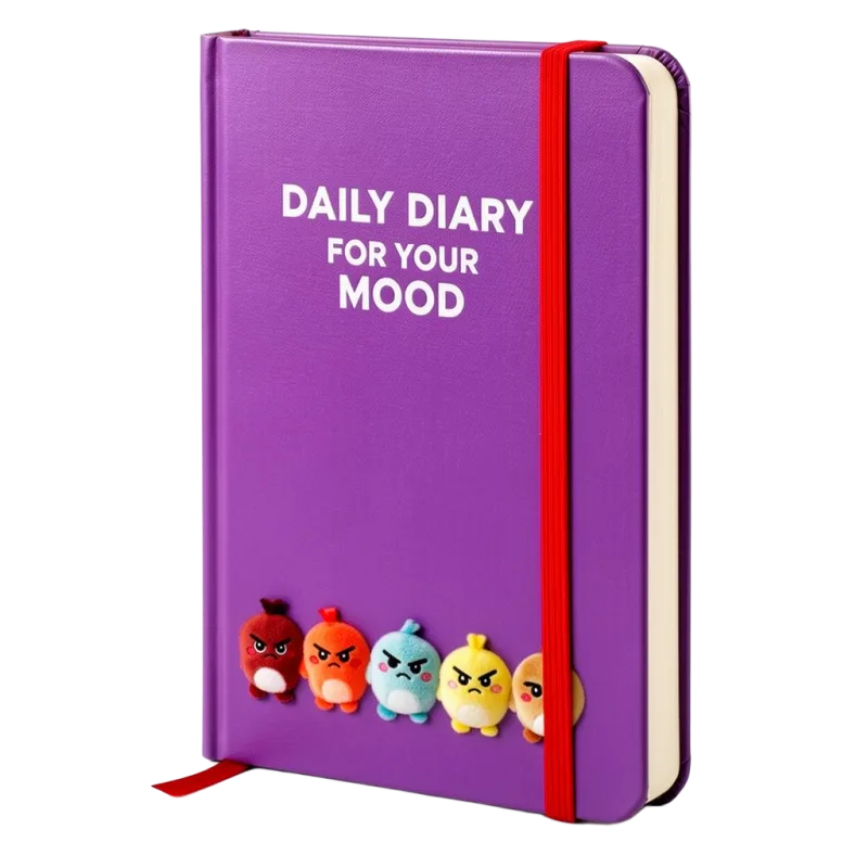 Daily Diary For Your Mood — purple journal book